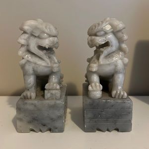 Fu Dog marble book ends